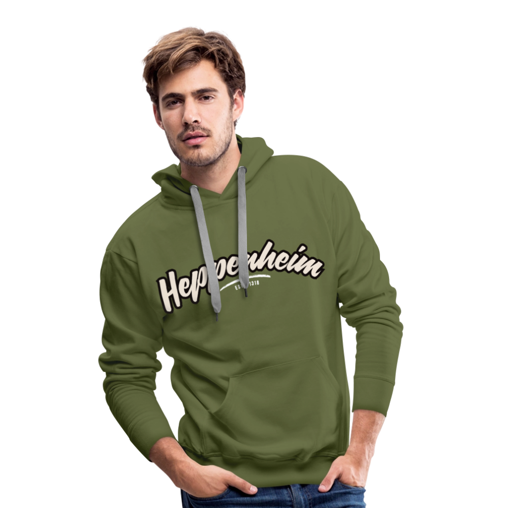 Hoodie Heppenheim "Graffiti Tag White" - Olivgrün