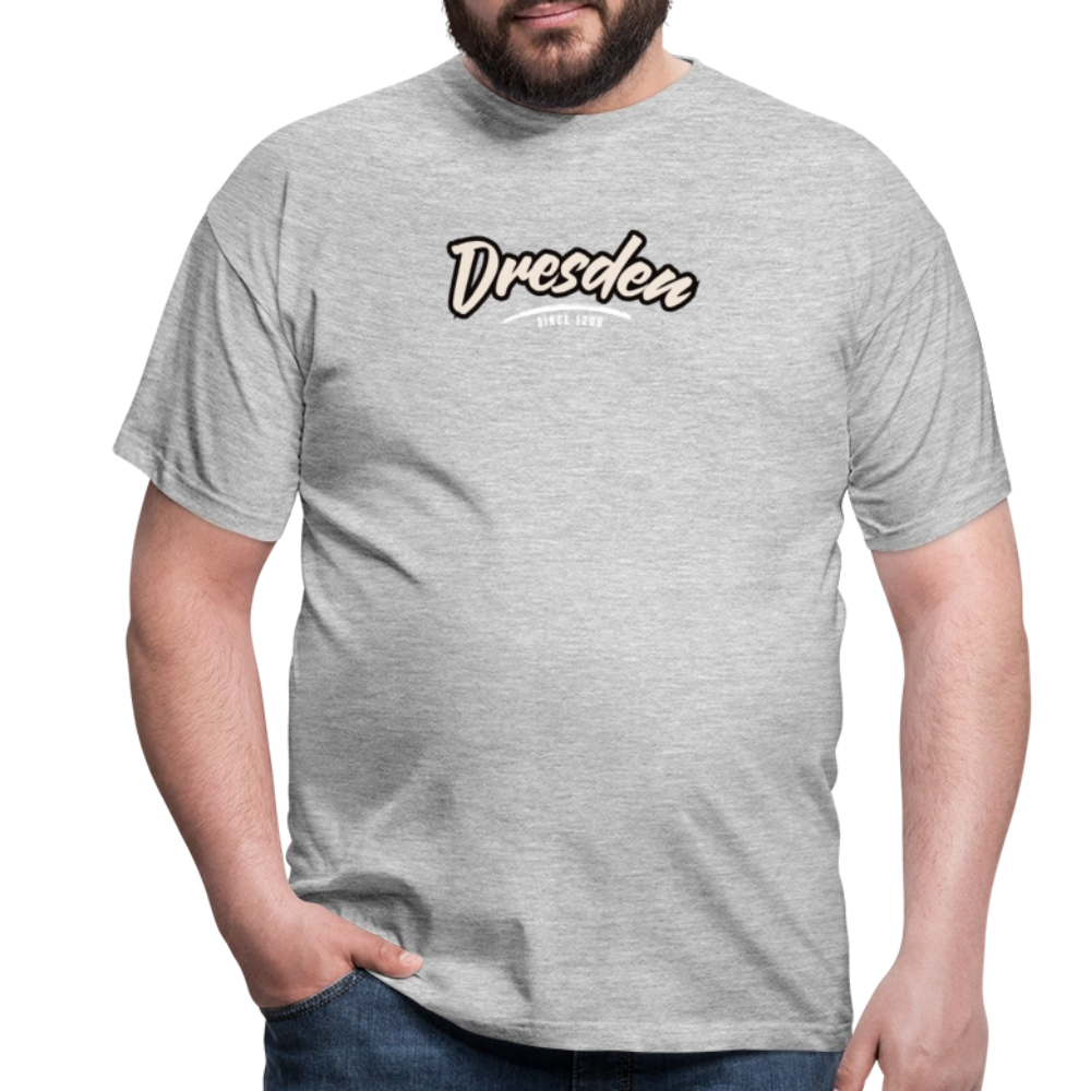 T-Shirt Dresden "Graffiti Tag White" - Grau meliert