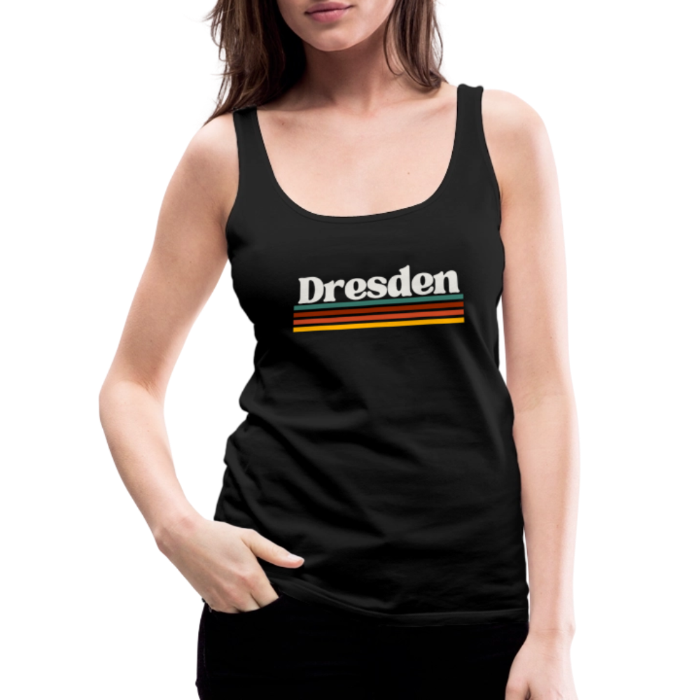 Tanktop Ladies Dresden "Retro" - Schwarz