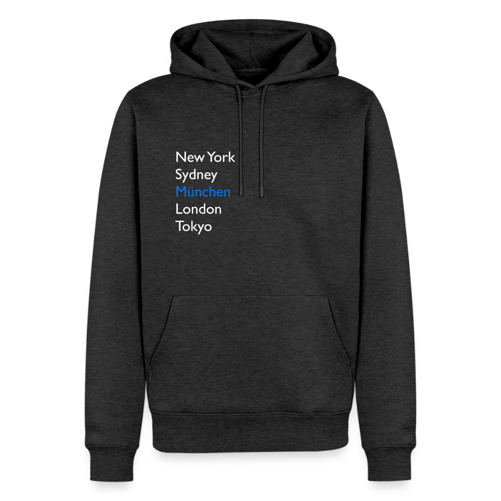 Hoodie München "Metropolen" Bright Edition - Anthrazit meliert