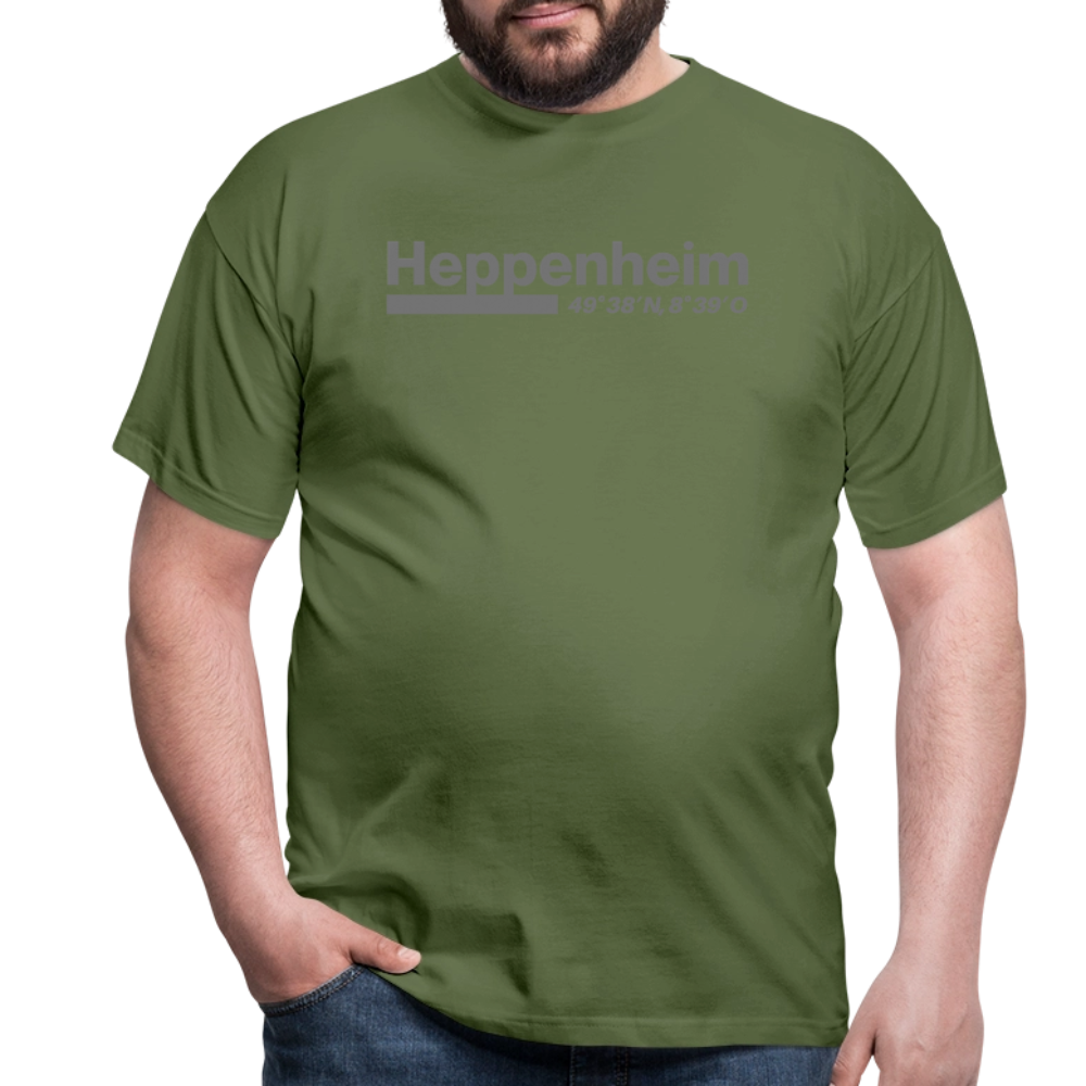 T-Shirt Heppenheim "Bold GPS" - Militärgrün