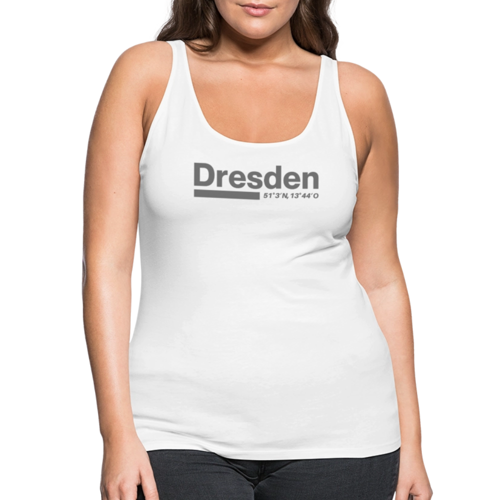 Tanktop Ladies Dresden "Bold GPS" - Weiß