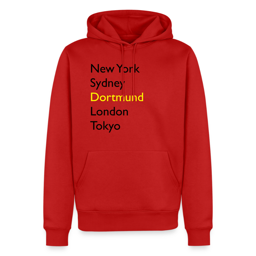 Hoodie Dortmund "Metropolen Big" Dark Edition - Rot