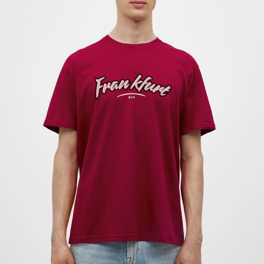 T-Shirt Frankfurt (Main) "Graffiti Tag White" - Ziegelrot