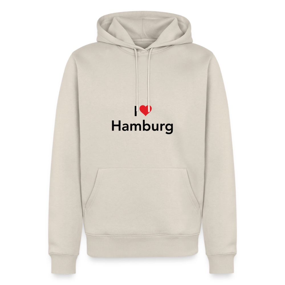 Hoodie "I Love Hamburg" Dark Edition - Beige