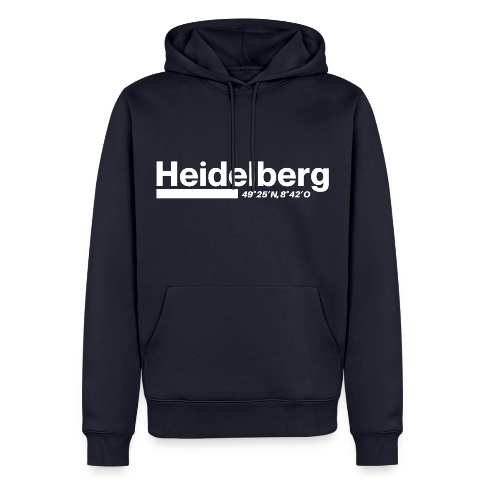 Hoodie Heidelberg "Bold GPS White" - Navy