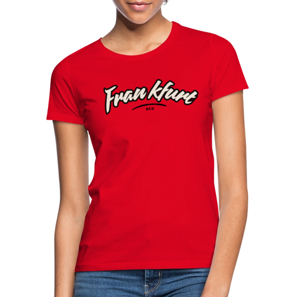 T-Shirt Ladies Frankfurt (Main) "Graffiti Tag" - Rot