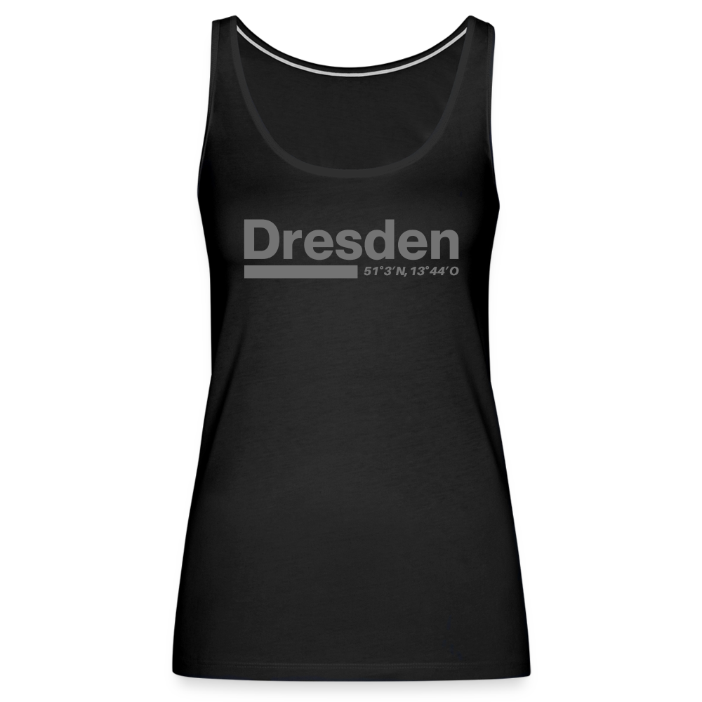 Tanktop Ladies Dresden "Bold GPS" - Schwarz