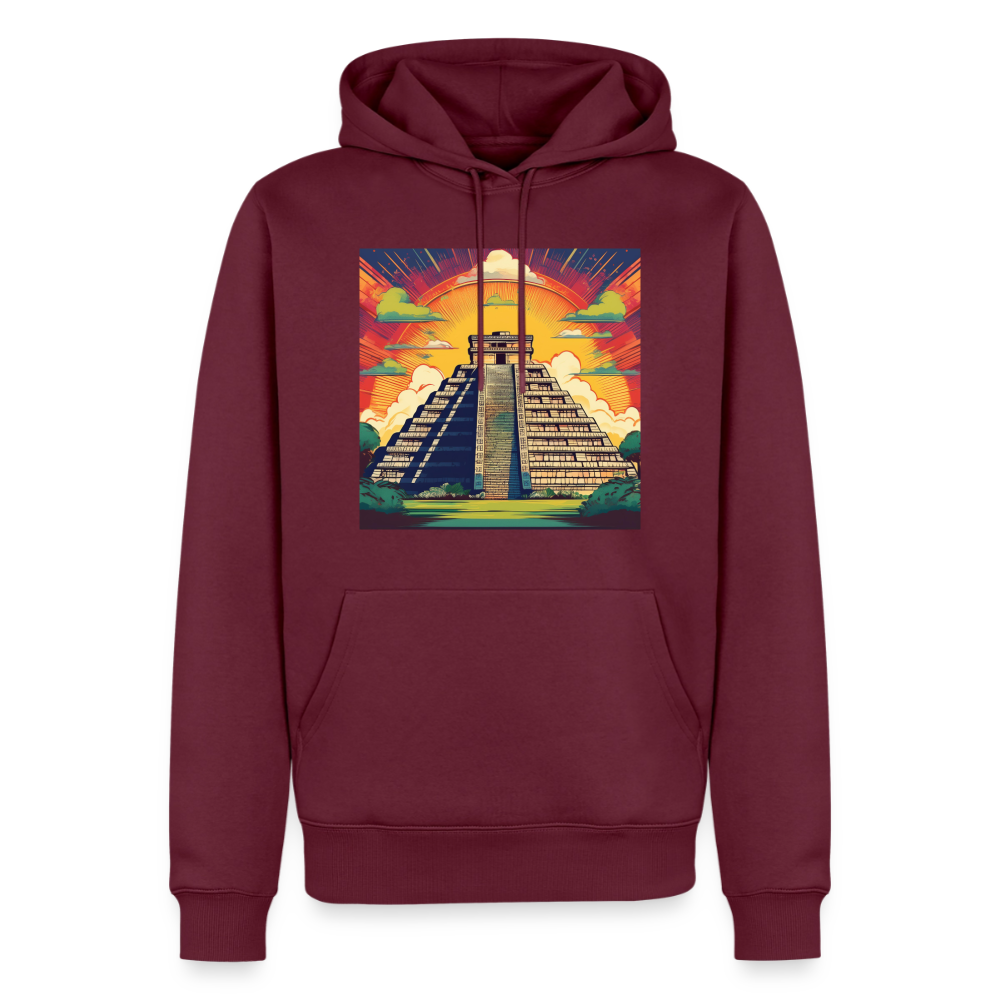 Hoodie Mexico "Pyramide" - Burgunderrot