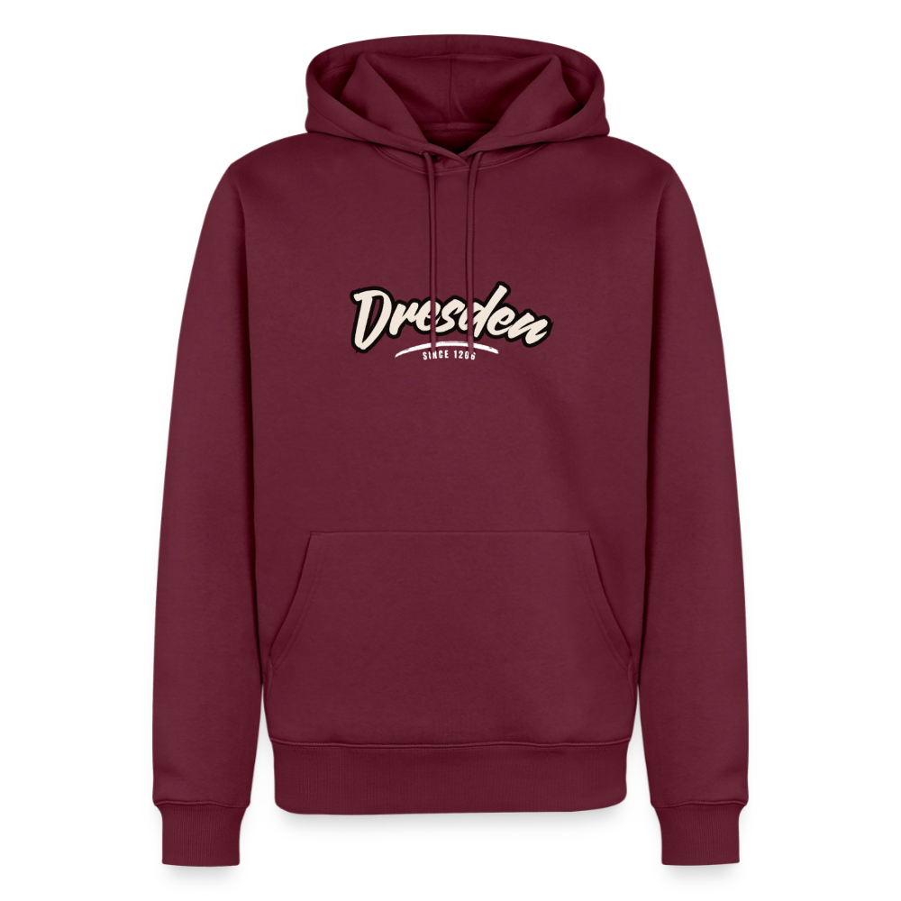 Hoodie Dresden "Graffiti Tag White" - Burgunderrot