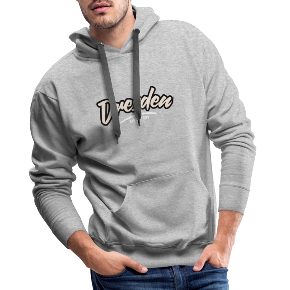 Hoodie Dresden "Graffiti Tag White" - Grau meliert