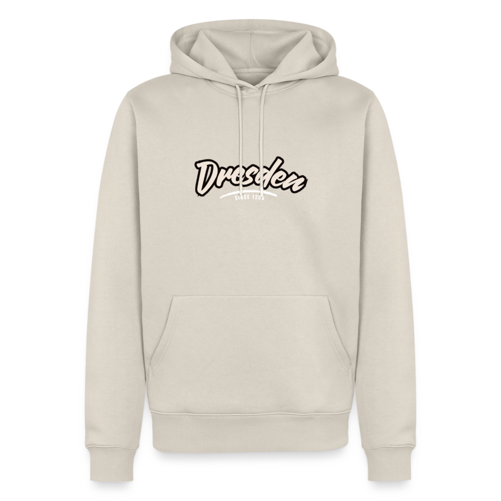 Hoodie Dresden "Graffiti Tag White" - Beige
