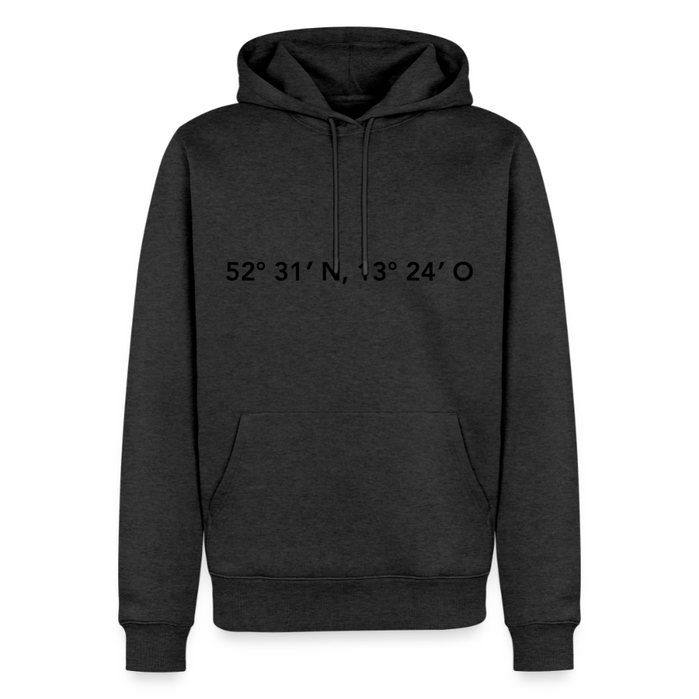Hoodie Berlin "GPS" Dark Edition - Anthrazit meliert