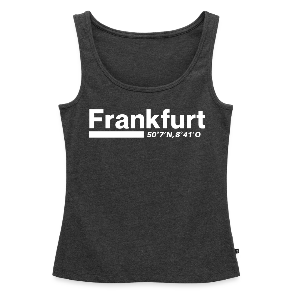 Tanktop Ladies Frankfurt (Main) "Bold GPS White" - Anthrazit meliert