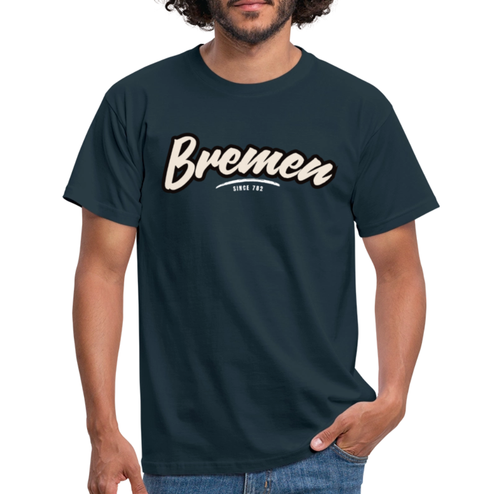 T-Shirt Bremen "Graffiti Tag White" - Navy