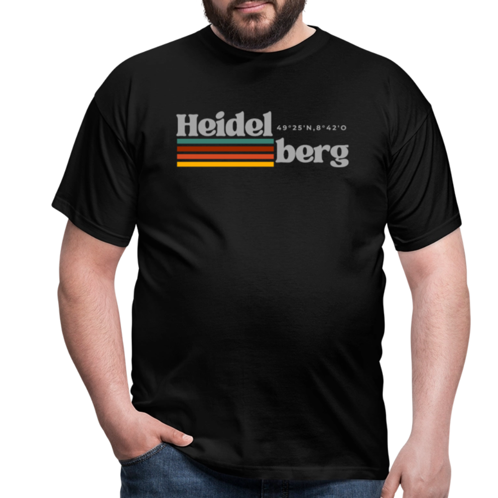T-Shirt Heidelberg "Retro" - Schwarz