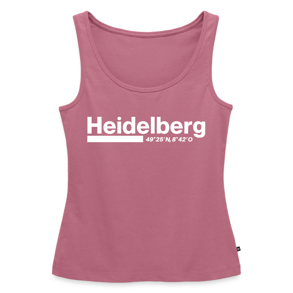 Tanktop Ladies Heidelberg "Bold GPS White" - Mauve