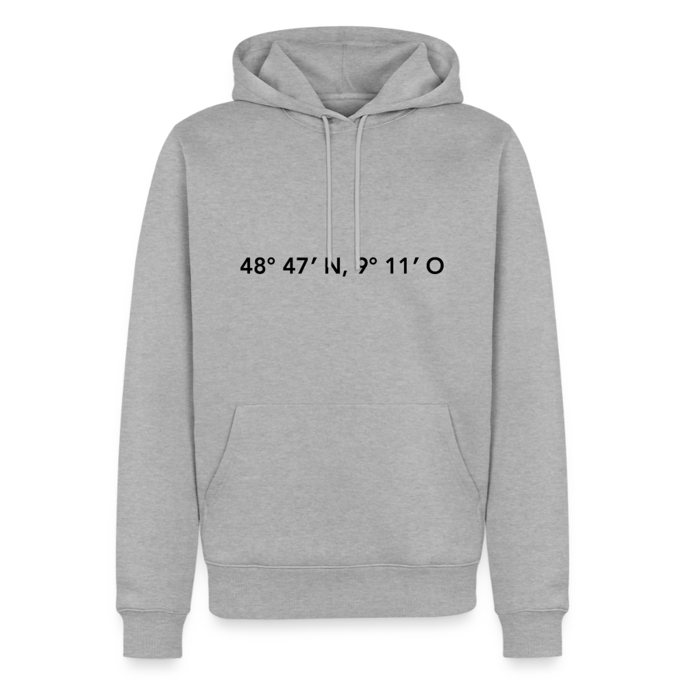 Hoodie Stuttgart "GPS" Dark Edition - Grau meliert