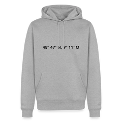 Hoodie Stuttgart "GPS" Dark Edition - Grau meliert