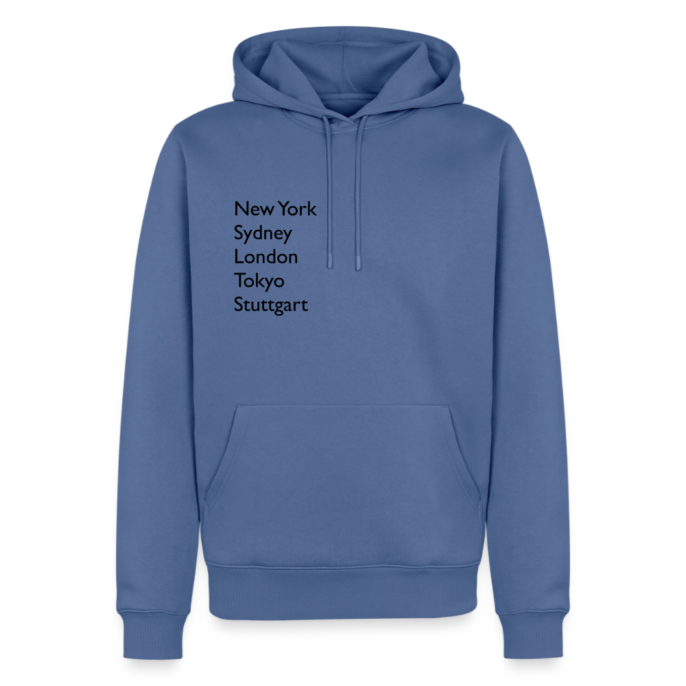 Hoodie Stuttgart "Metropolen" Dark Edition - Taubenblau