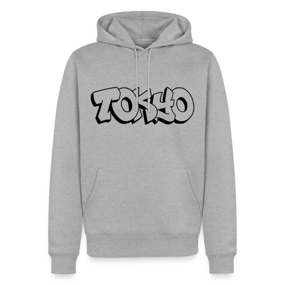 Hoodie Japan Graffiti "Tokyo Plain" - Grau meliert