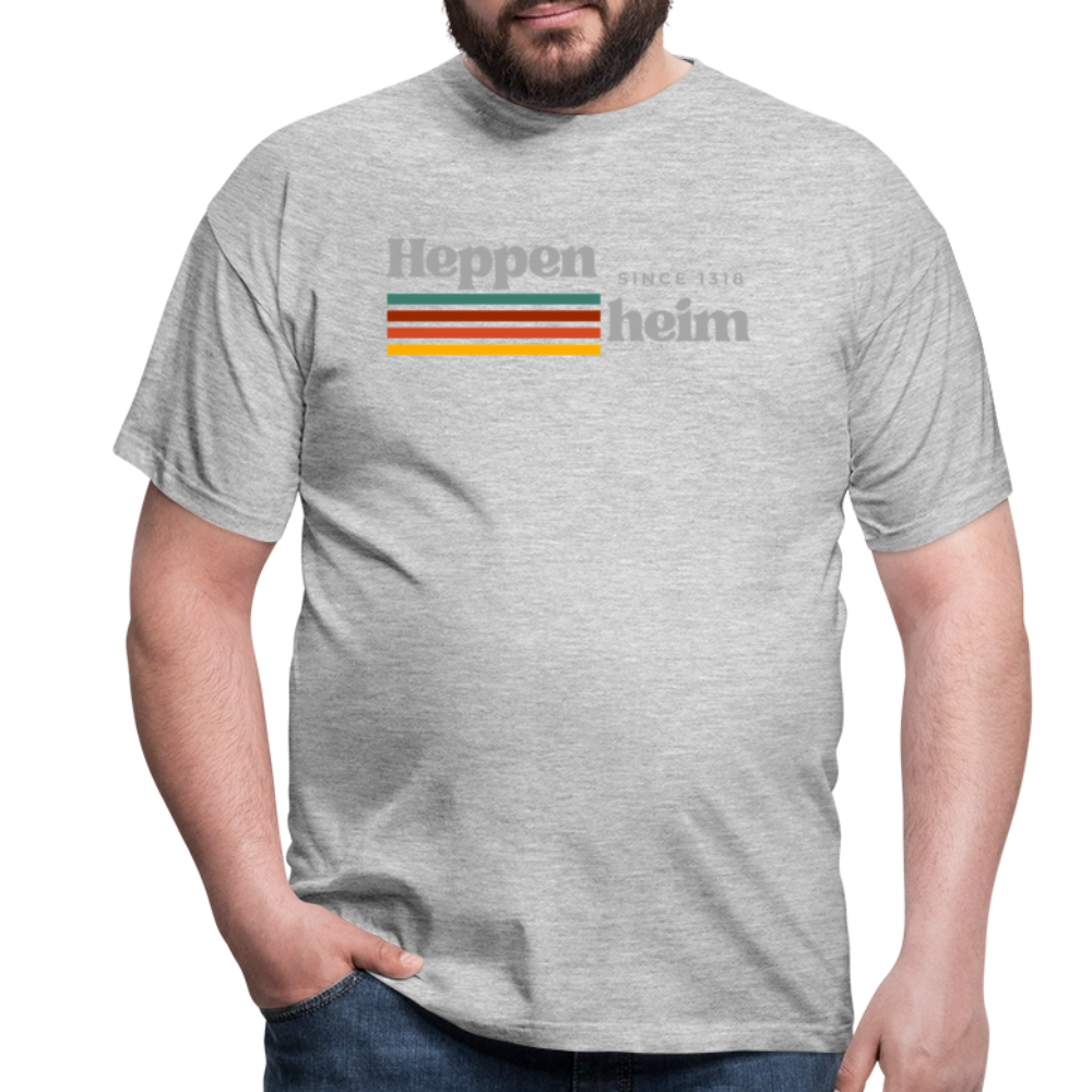 T-Shirt Heppenheim "Retro" - Grau meliert