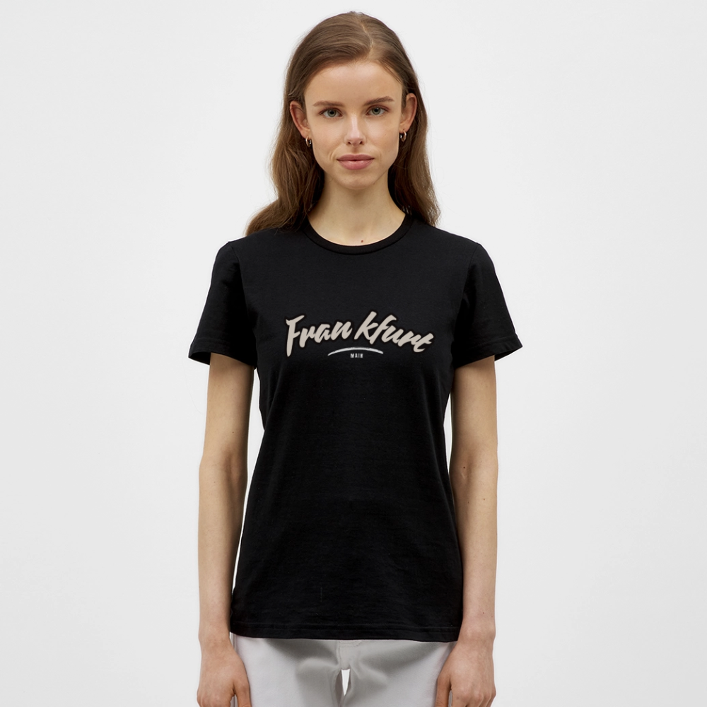 T-Shirt Ladies Frankfurt (Main) "Graffiti Tag White" - Schwarz