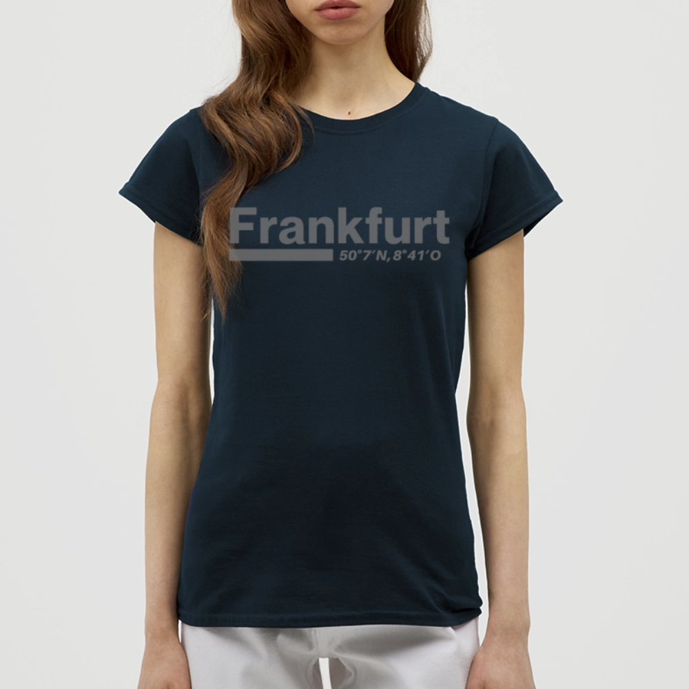 T-Shirt Ladies Frankfurt (Main) "Bold GPS" - Navy
