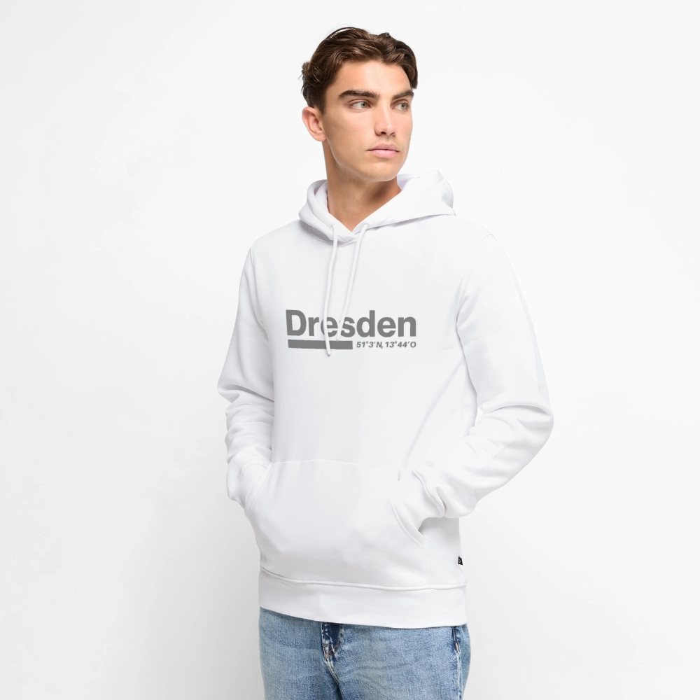 Hoodie Dresden "Bold GPS" - Weiß