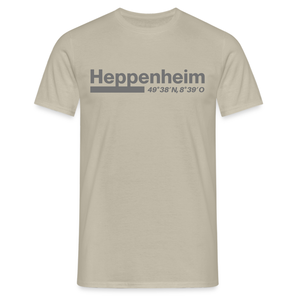 T-Shirt Heppenheim "Bold GPS" - Sandbeige