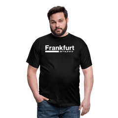 T-Shirt Frankfurt (Main) "Bold GPS White" - Schwarz