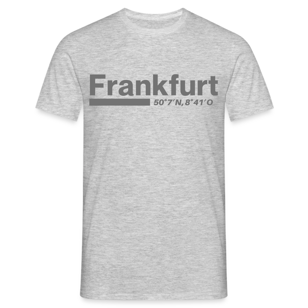 T-Shirt Frankfurt (Main) "Bold GPS" - Grau meliert