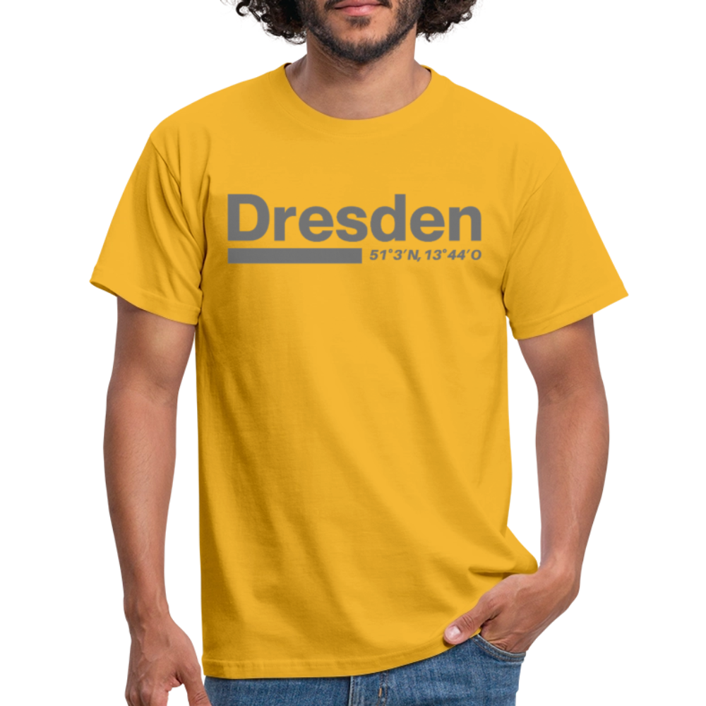 T-Shirt Dresden "Bold GPS" - Gelb