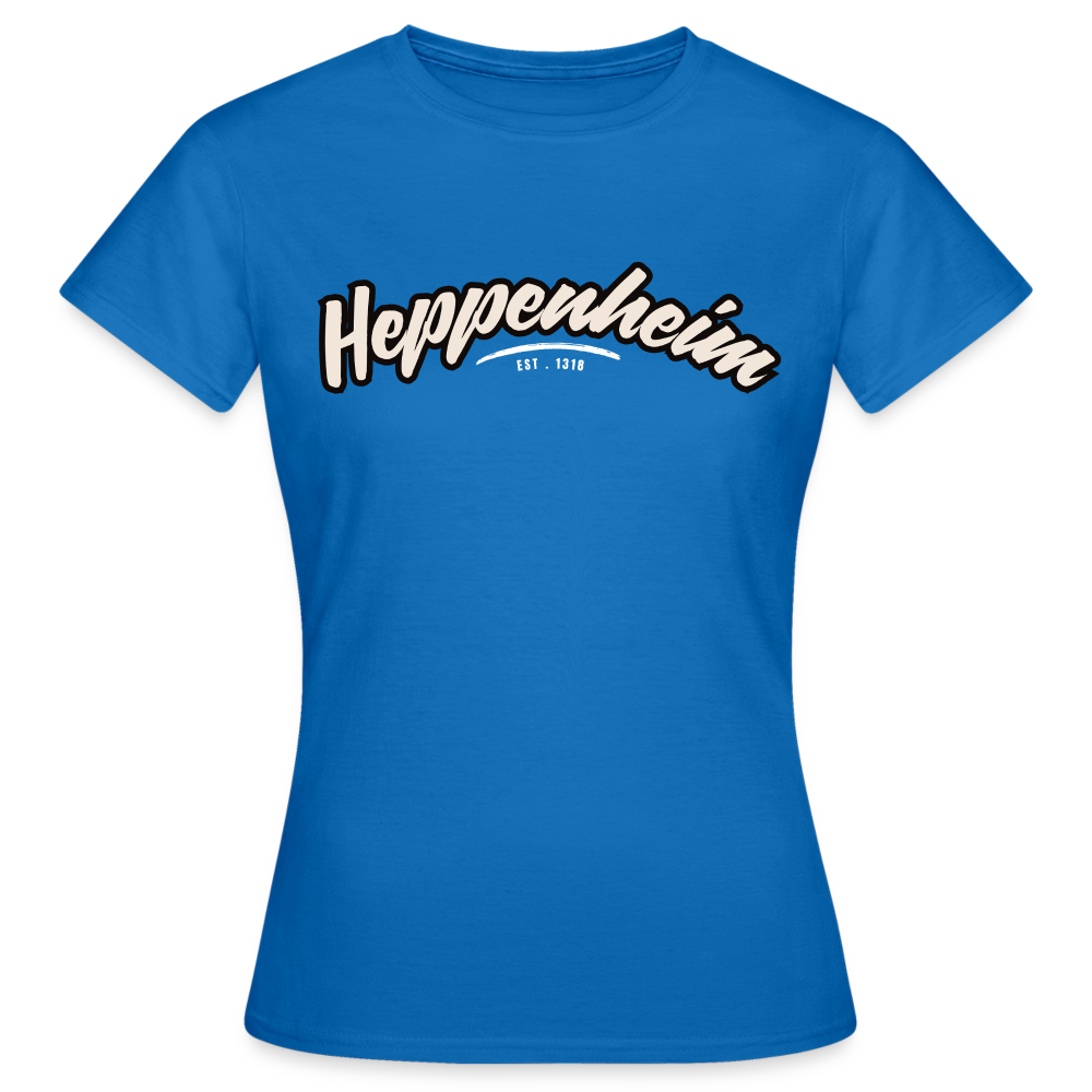 T-Shirt Ladies Heppenheim "Graffiti Tag White" - Royalblau