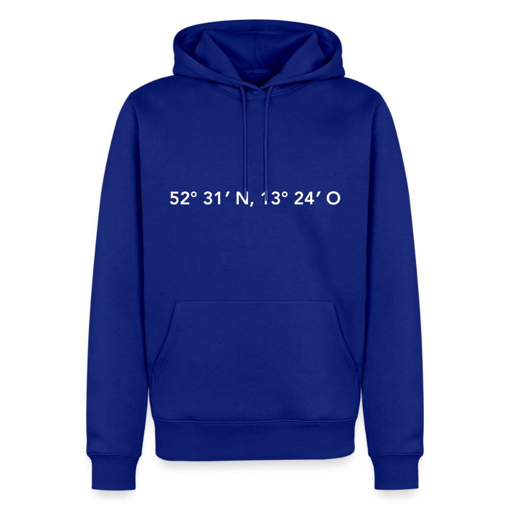 Hoodie Berlin "GPS" Bright Edition - Royalblau