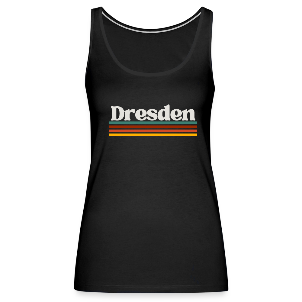 Tanktop Ladies Dresden "Retro" - Schwarz