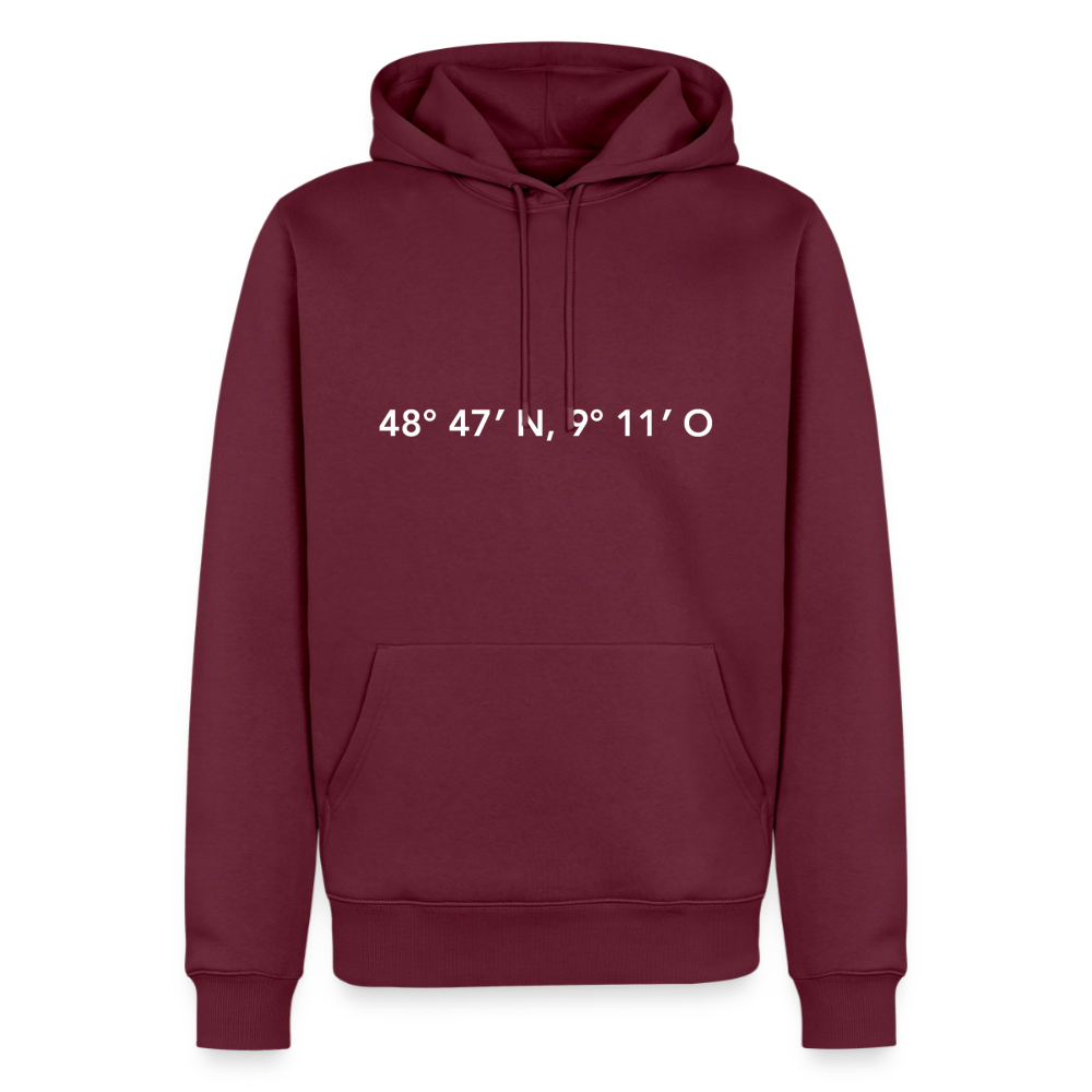 Hoodie Stuttgart "GPS" Bright Edition - Burgunderrot
