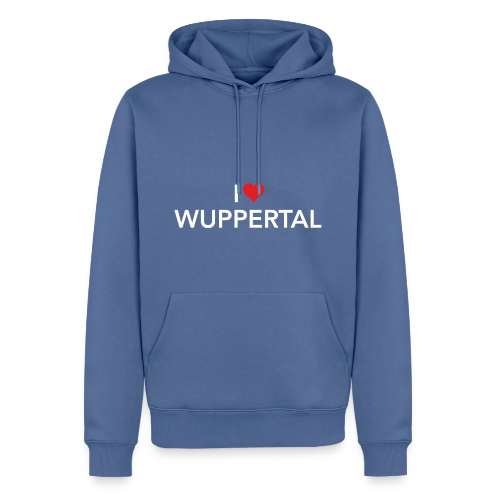 Hoodie "I Love Wuppertal" - Taubenblau