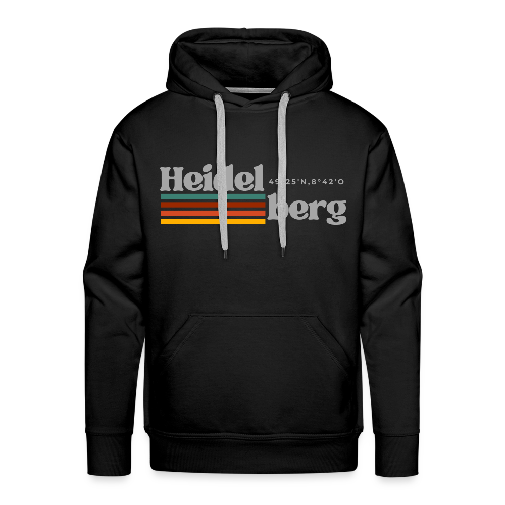 Hoodie Heidelberg "Retro" - Schwarz