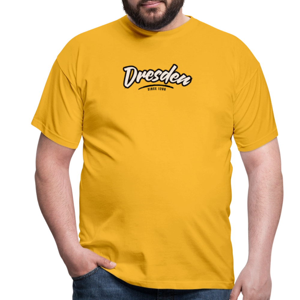 T-Shirt Dresden "Graffiti Tag" - Gelb