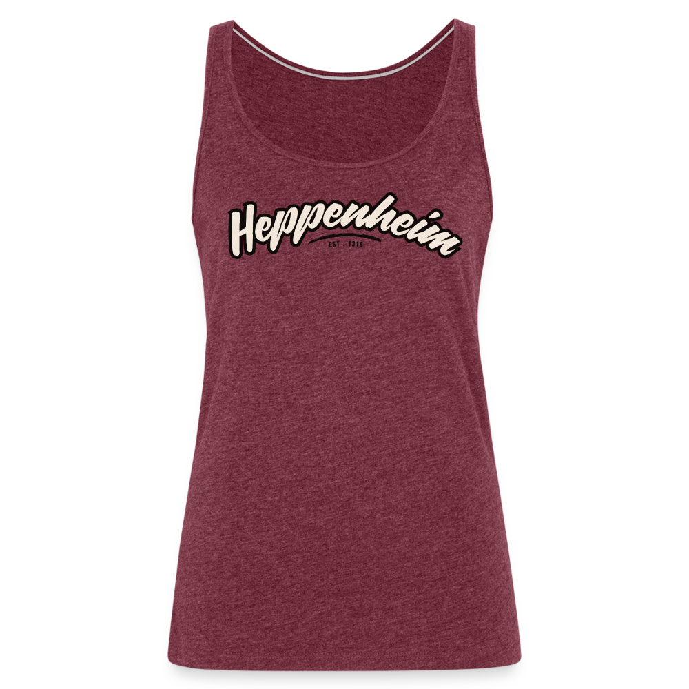 Tanktop Ladies Heppenheim "Graffiti Tag" - Bordeauxrot meliert