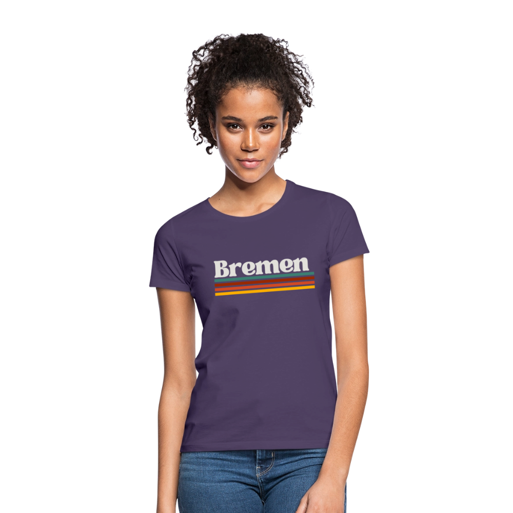 T-Shirt Ladies Bremen "Retro" - Dunkellila