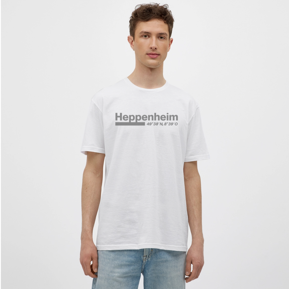 T-Shirt Heppenheim "Bold GPS" - Weiß