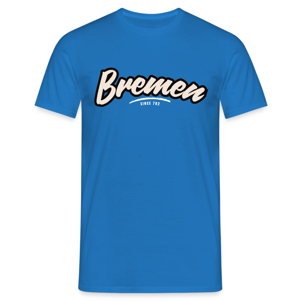 T-Shirt Bremen "Graffiti Tag White" - Royalblau