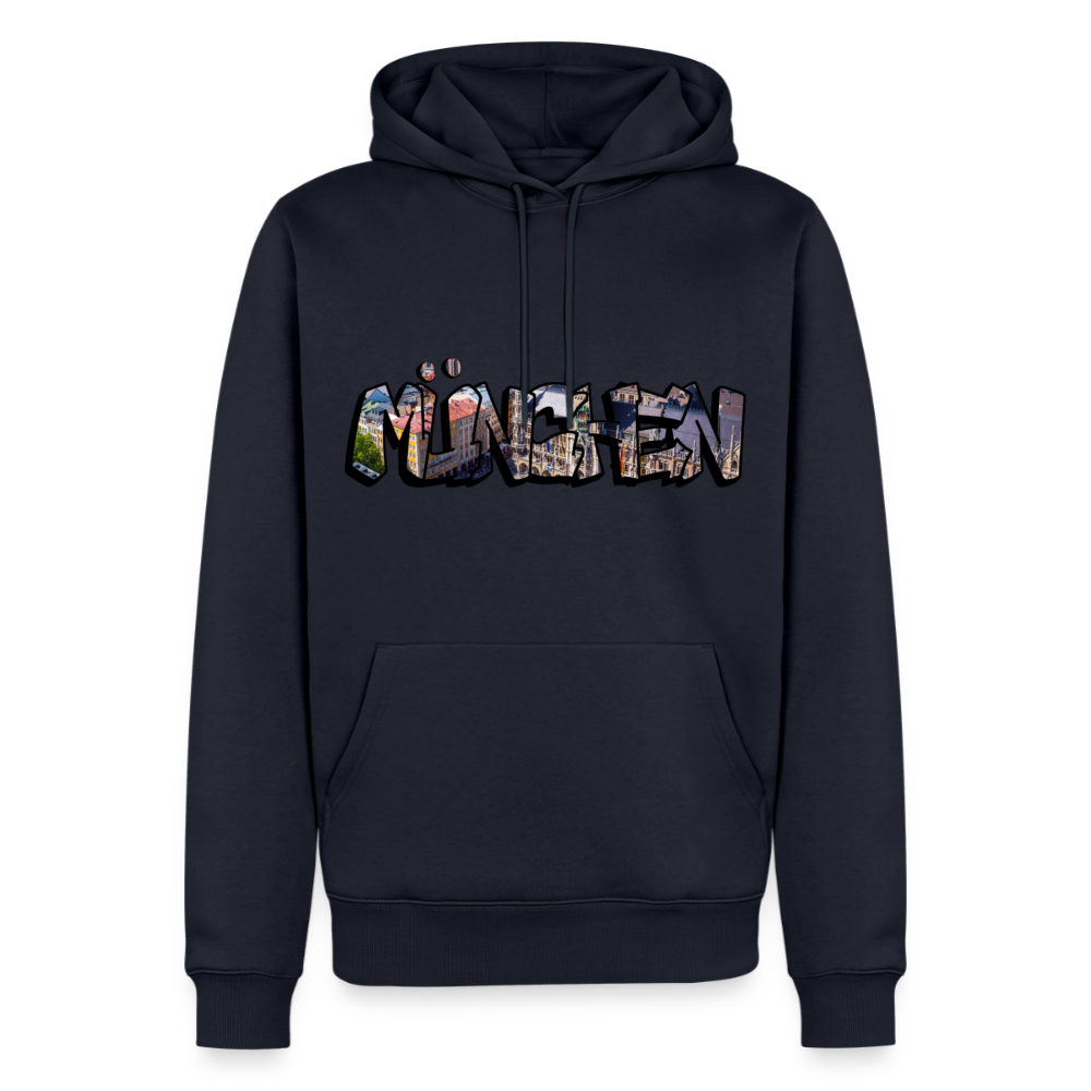Hoodie München "Graffiti Marienplatz" Dark Edition - Navy