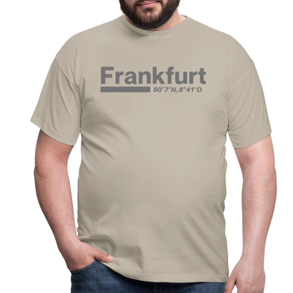 T-Shirt Frankfurt (Main) "Bold GPS" - Sandbeige