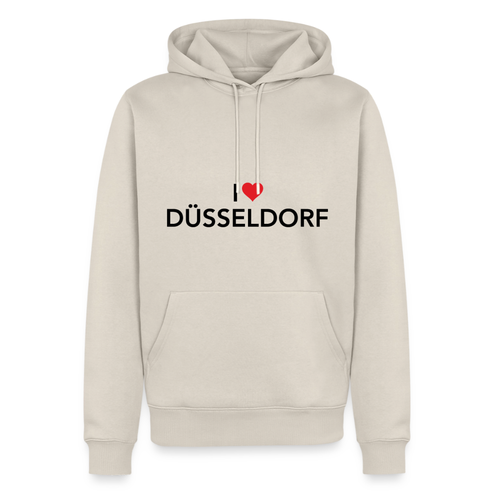 Hoodie "I Love Düsseldorf" Dark Edition - Beige