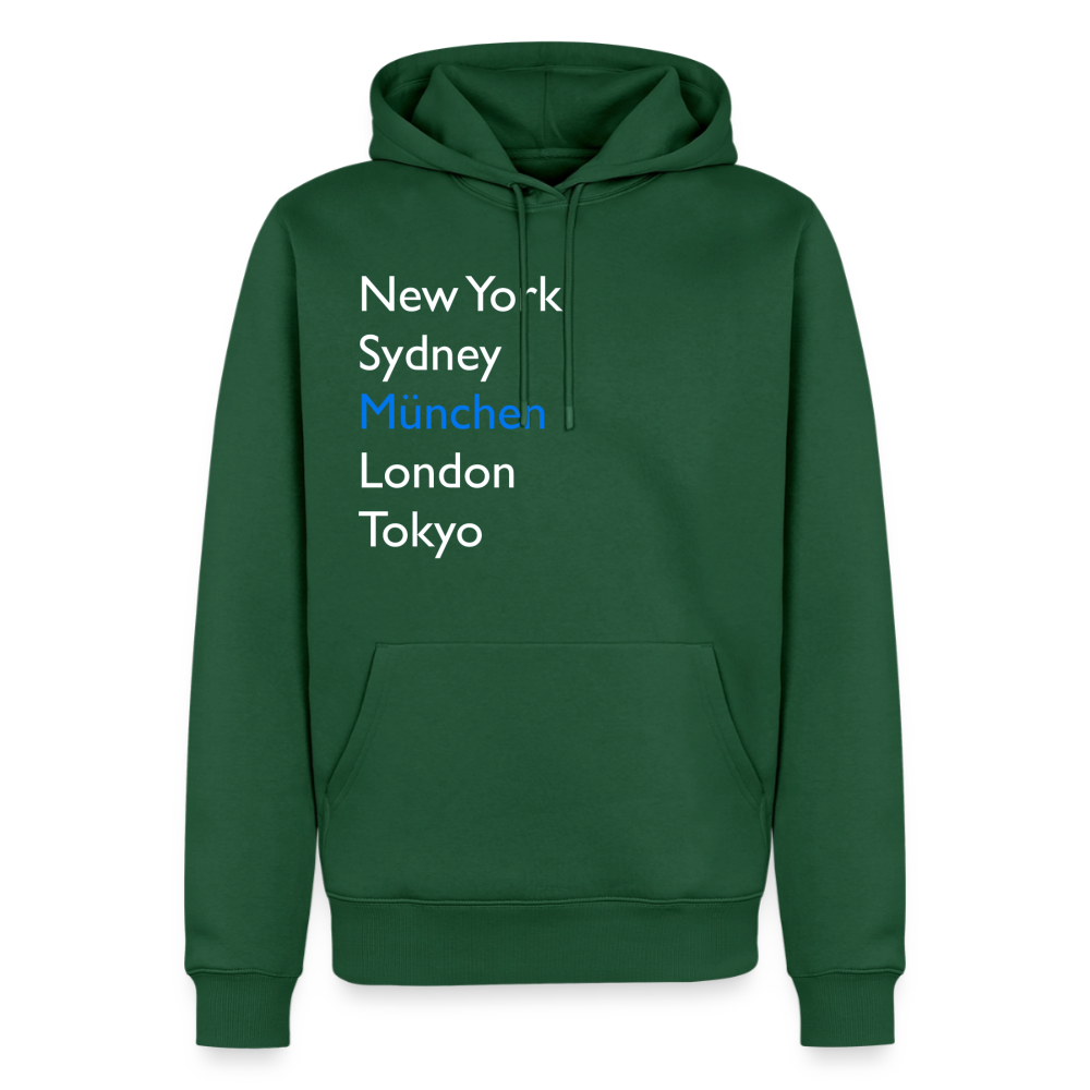 Hoodie München "Metropolen Big" Bright Edition - Flaschengrün