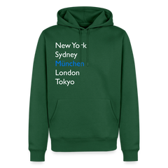 Hoodie München "Metropolen Big" Bright Edition - Flaschengrün