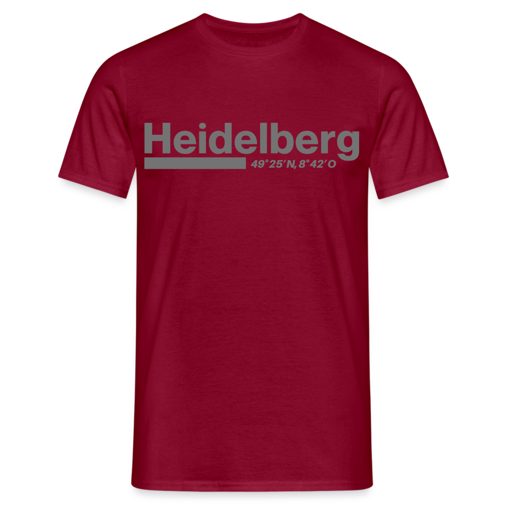 T-Shirt Heidelberg "Bold GPS" - Ziegelrot